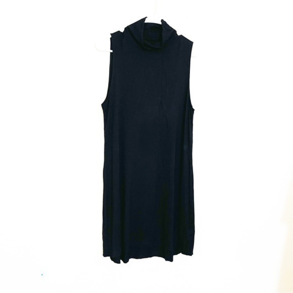 Michael Lauren Mock Neck Sleeveless Dress Women Size M Color Black